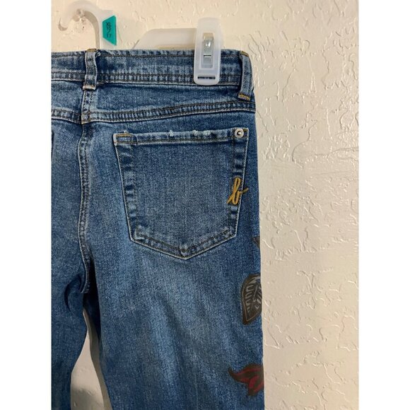 Bisou Bisou Vintage Y2K Floral Embroidered Retro Flare Jeans - Picture 8 of 10